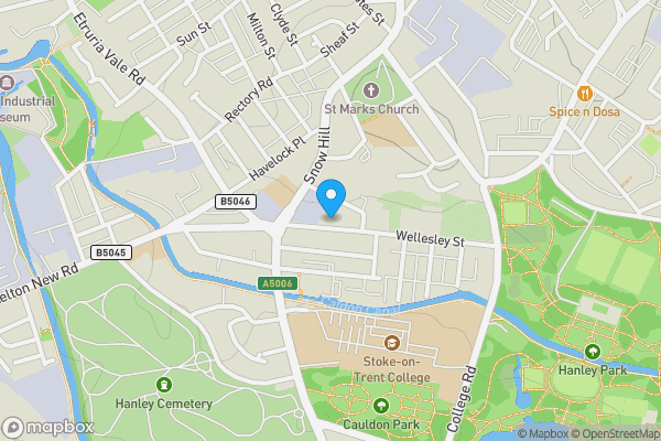 Map location for No. 9 Wellesley Street, Stoke-On-Trent, Staffordshire, ST1 4NF