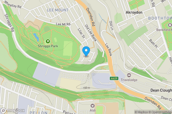 Map location for 3 St Georges Terrace, Halifax, HX3 5BN