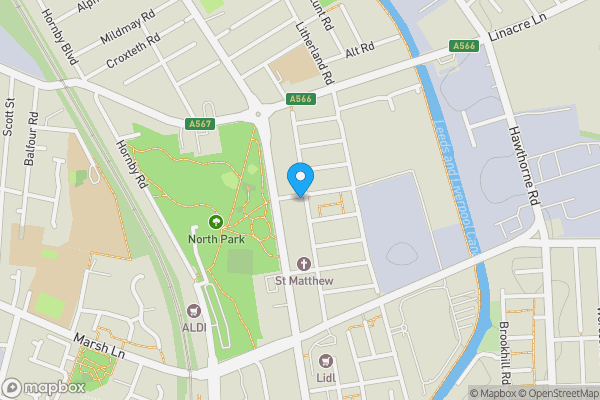 Map location for 81a Thornton Road, Bootle, Merseyside L20 5AW