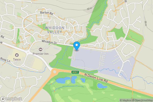 Map location for Lot 1 - Land at Anchorwood Bank, Barnstaple, EX31 2FA 