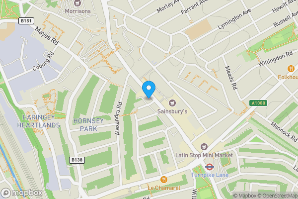 Map location for 81/83 High Road, Wood Green, London, N22 6BB