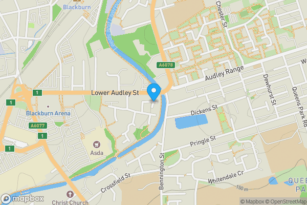 Map location for 2 Waterfront, Merchants Quay, Blackburn, Lancashire, BB1 1EE