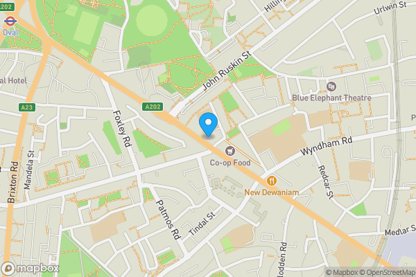 Map location for Flat 2 Oval House, 155-157 Camberwell New Road, London, SE5 0SU