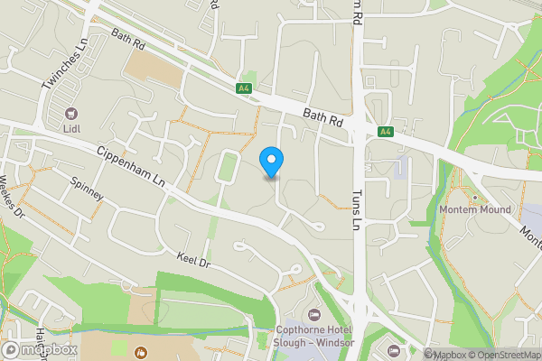 Map location for 44 Cranbourne Road, Slough, SL1 2XF