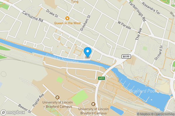 Map location for 4 Foss Bank, Lincoln, Lincolnshire LN1 1TD