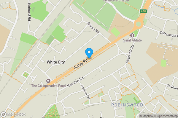 Map location for Finlay Road, GLOUCESTER, Gloucestershire, GL4 6TP