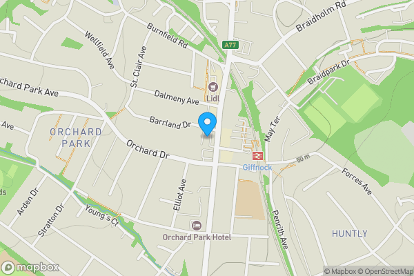 Map location for 158 Fenwick Road Giffnock Glasgow G46 6XW