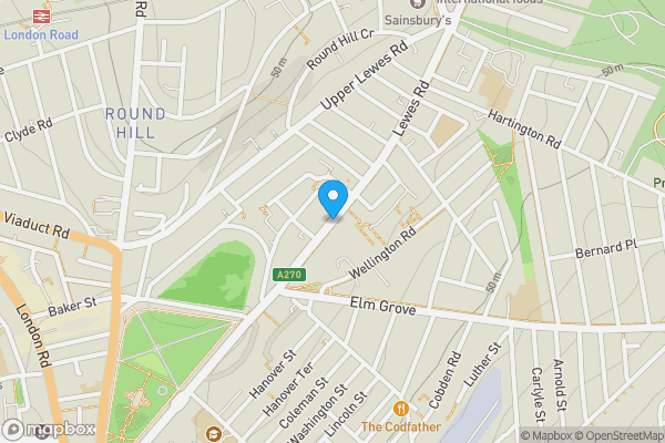Map location for Lewes Road, Brighton
