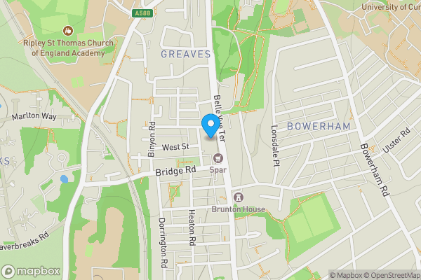 Map location for Flat 8 Williamson Court, 142 Greaves Road, Lancaster, Lancashire, LA1 4AR