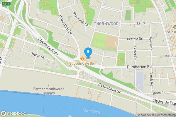 Map location for 2/2, 2 Thornwood Drive, Glasgow, Glasgow City G11 7TR