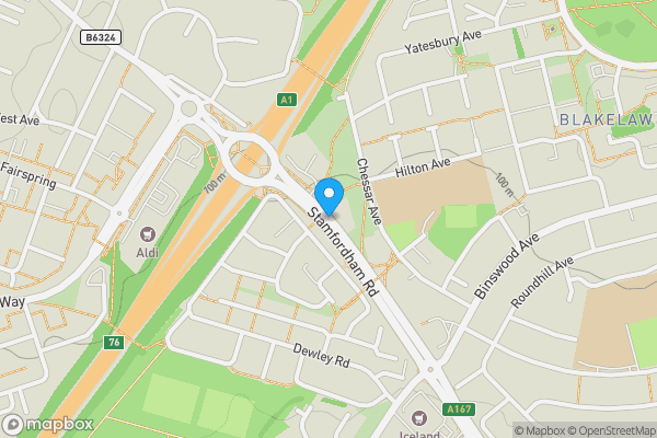 Map location for Stamfordham Road, Newcastle upon Tyne, Tyne and Wear NE5 3JH