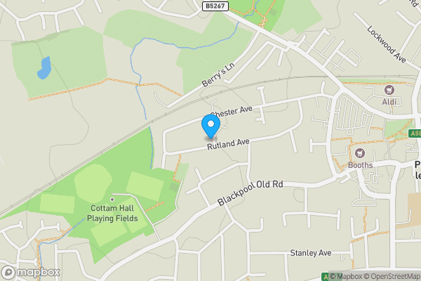 Map location for 2 Ashley Court, Poulton-Le-Fylde, Lancashire FY6 7SH