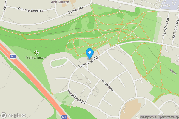 Map location for 38 Longcroft Road, Luton, Bedfordshire, LU1 5RX