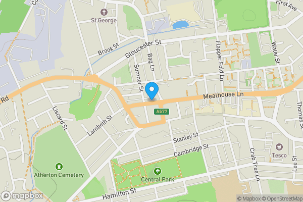Map location for 97 Mealhouse Lane Atherton, Manchester, Lancashire, M46 0FF