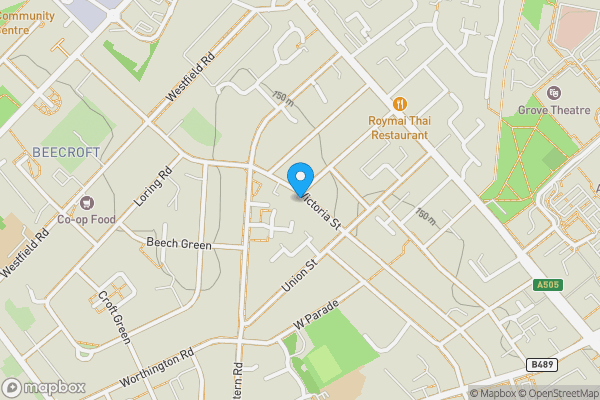 Map location for Garage, Victoria Street, Dunstable, Bedfordshire, LU6 3BB