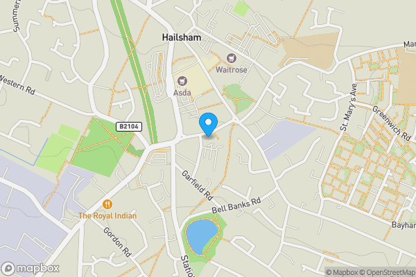 Map location for 5 George Street, Hailsham, East Sussex, BN27 1AD