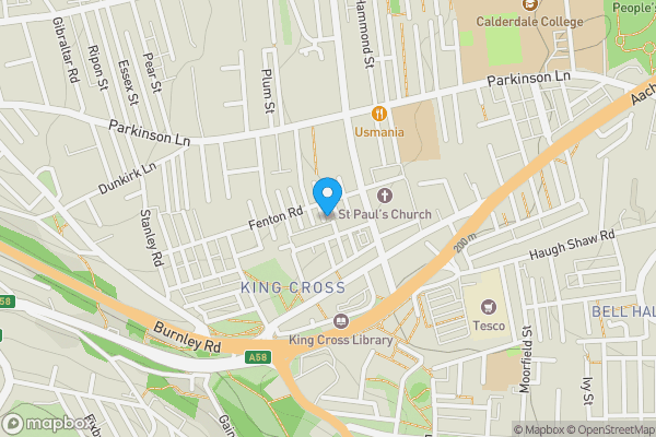 Map location for 9 Raleigh Street, Halifax, West Yorkshire, HX1 3PS