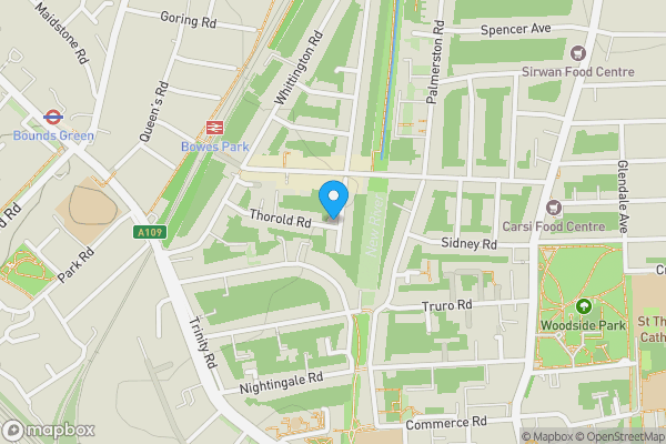 Map location for 17 Marlborough Road, Bounds Green, London, N22 8NB