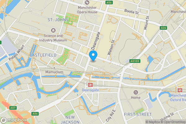 Map location for Deansgate, Manchester, Lancashire, M3 4LT