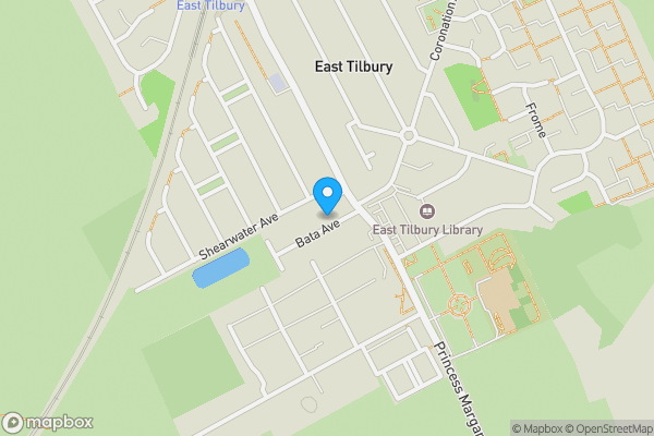 Map location for 6 Bata Avenue, East Tilbury, Tilbury, Essex, RM18 8SD