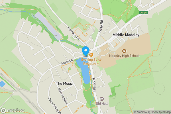 Map location for Land at Moss Lane, Madeley, Crewe, CW3 9EU