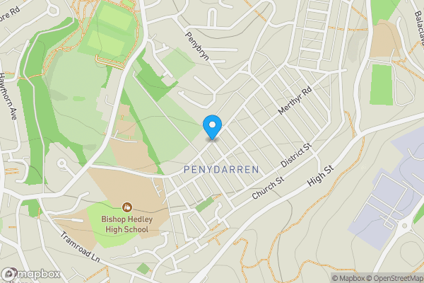 Map location for Gwladys Street, Merthyr Tydfil, CF47 9UU