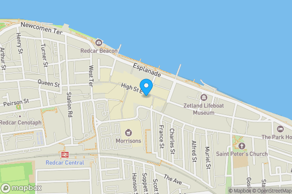 Map location for 62 High Street, Redcar, Cleveland TS10 3DR