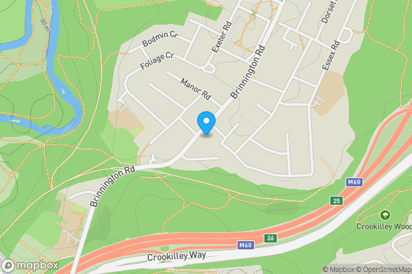 Map location for Whitebank House, 300A, Brinnington Road, Brinnington, Stockport, SK5 8AD