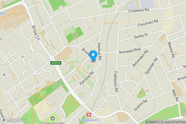 Map location for 48B Bromar Road, East Dulwich, London, SE5 8DL