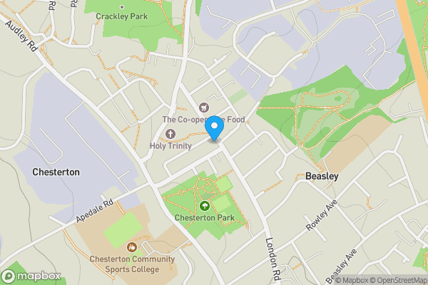 Map location for 48 London Road, Chesterton, Newcastle, ST5 7EL
