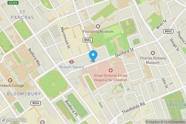 Map location for 82, Guilford Street, Bloomsbury, London, WC1N 1DF