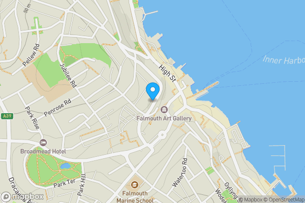 Map location for 11 Erisey Terrace, Falmouth, Cornwall, TR11 2AP