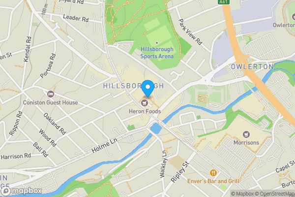 Map location for Hillsborough Exchange Shopping Centre Middlewood Road Sheffield South Yorkshire S6 4HL