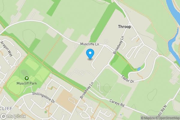 Map location for 28 Throopside Avenue, Bournemouth, Dorset, BH9 3NR