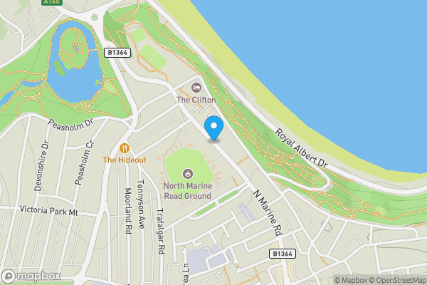 Map location for North Marine Road, SCARBOROUGH, North Yorkshire, YO12 7HZ
