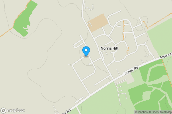 Map location for 42 Norris Hill, Moira, Swadlincote, Derbyshire DE12 6ES