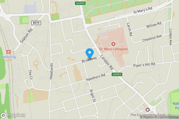 Map location for Gabriel Court, 17 - 23 Broadway, Kettering NN15 6DD