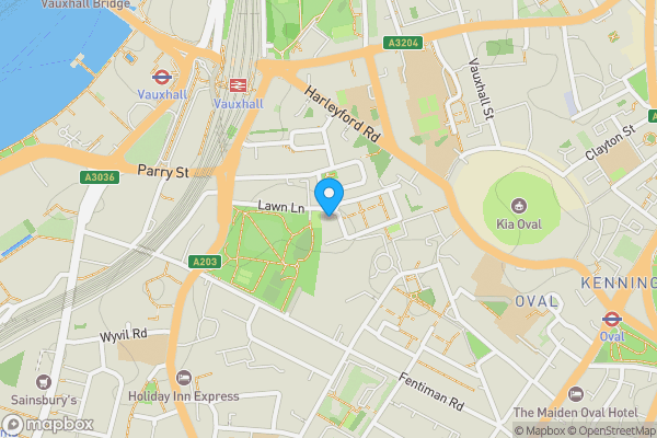 Map location for 68 Bannerman House , Lawn Lane , Vauxhall, SW8 1UA