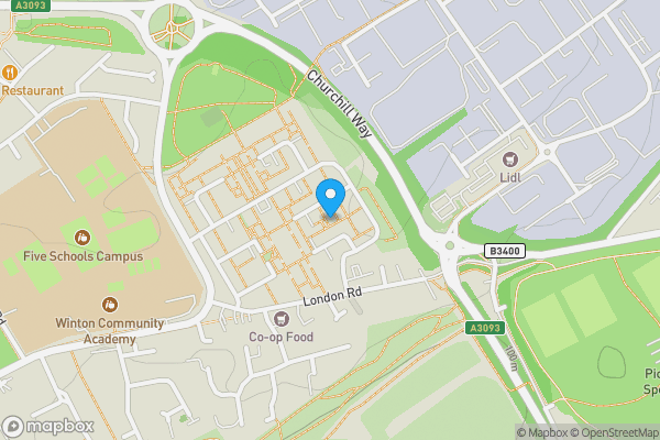 Map location for Garages 1, 2 & 4 Duncan Court, Andover, Hampshire, SP10 1QF