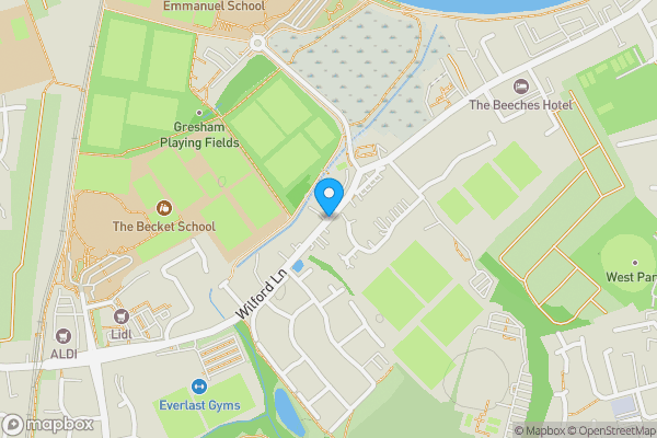 Map location for Wilford Lane, Nottingham, Nottinghamshire, NG2 7RF