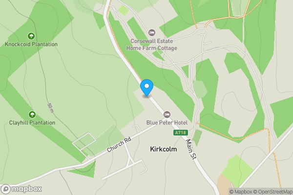 Map location for 72, Main Street, Kirkcolm, Stranraer, Wigtownshire, DG9 0NN