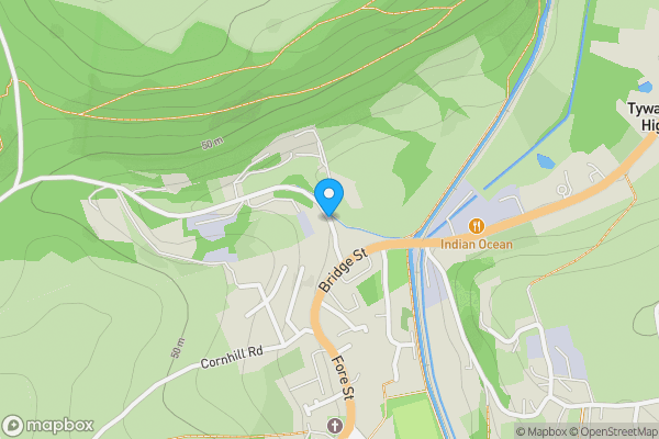 Map location for Woodland South of Prideaux Road, St Blazey, Par, PL24 2SR