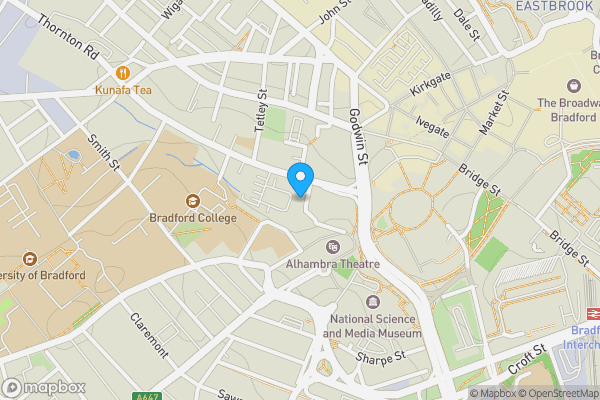 Map location for 10 Quebec Street Bradford, BD1 2ER