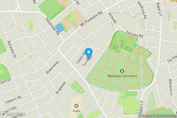 Map location for Turret Road, Wallasey, Merseyside, CH45 5HF