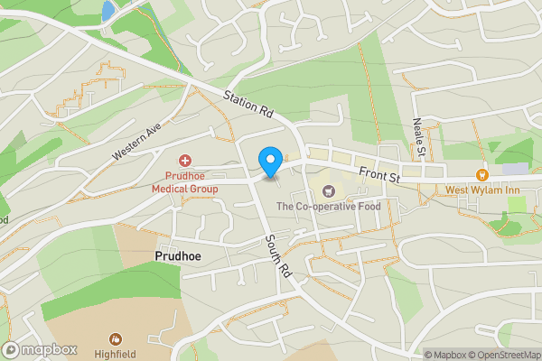 Map location for 80 & 80a Front Street, Prudhoe, Northumberland, NE42 5PU