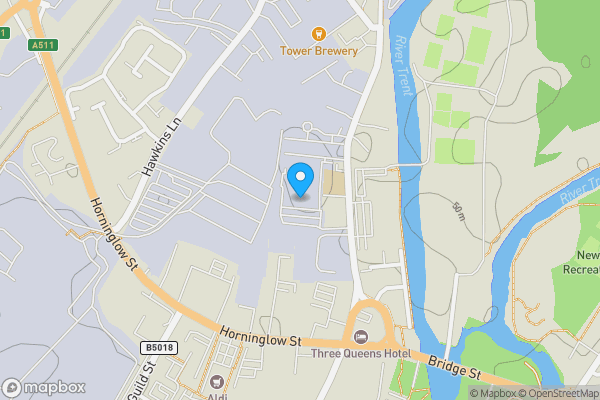 Map location for 1 & 2 The Maltings, Wetmore Road, Burton-on-Trent, Staffordshire, DE14 1SE