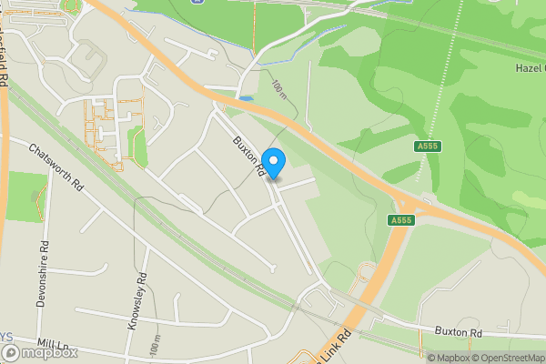 Map location for Land at Buxton Road, Hazel Grove, Stockport, Greater Manchester, SK7