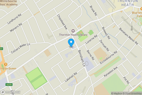 Map location for Haslemere Road, THORNTON HEATH, Surrey, CR7 7BE