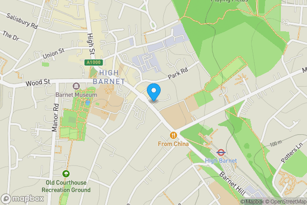 Map location for 20 High Street, Barnet, Hertfordshire EN5 5RU 
