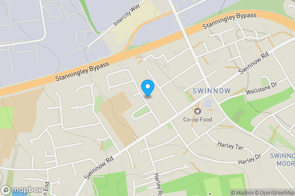 Map location for 28A Swinnow Gardens, Leeds, West Yorkshire LS13 4PQ
